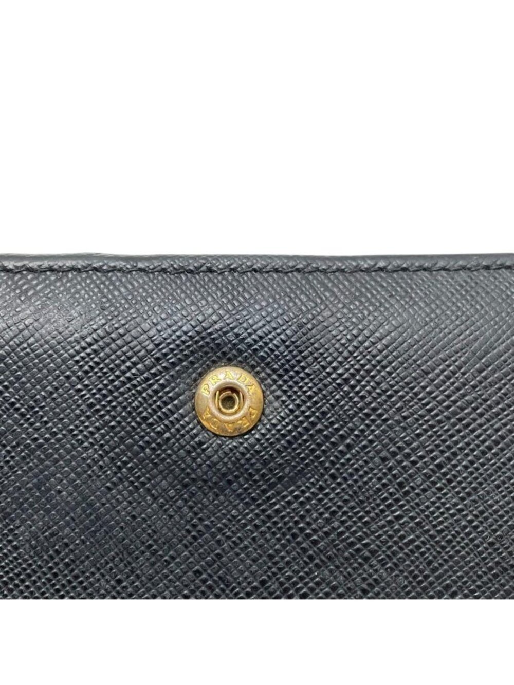 Prada Saffiano Leather Bifold Wallet Black Compact - Picture 10 of 10